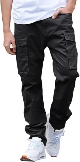 AIFARLD Men's Cargo Pants Lightweight Pants Relaxed Fit Stretch Joggers Hiking Travel Casual Work with Pockets