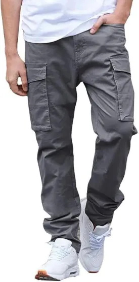 AIFARLD Men's Cargo Pants Lightweight Pants Relaxed Fit Stretch Joggers Hiking Travel Casual Work with Pockets
