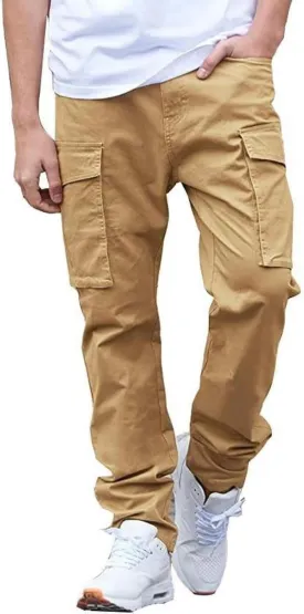 AIFARLD Men's Cargo Pants Lightweight Pants Relaxed Fit Stretch Joggers Hiking Travel Casual Work with Pockets