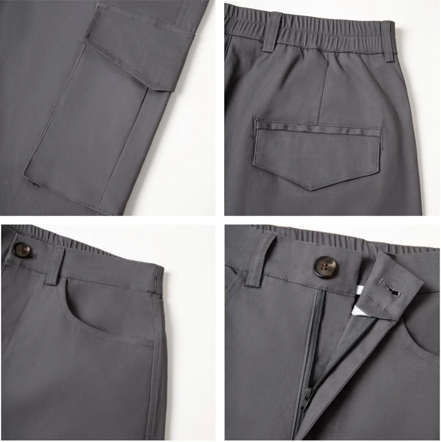 AIFARLD Men's Cargo Pants Lightweight Pants Relaxed Fit Stretch Joggers Hiking Travel Casual Work with Pockets