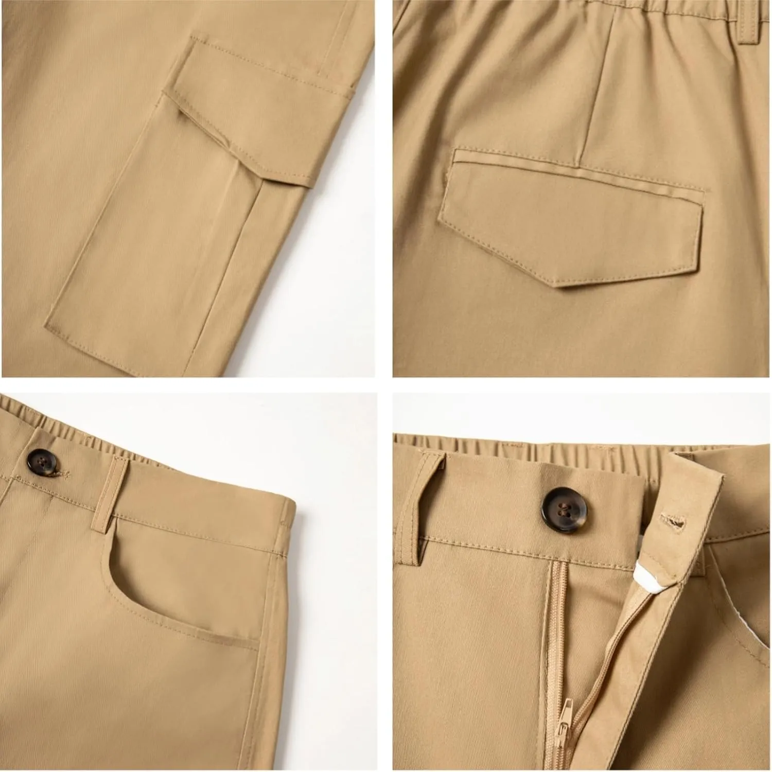 AIFARLD Men's Cargo Pants Lightweight Pants Relaxed Fit Stretch Joggers Hiking Travel Casual Work with Pockets