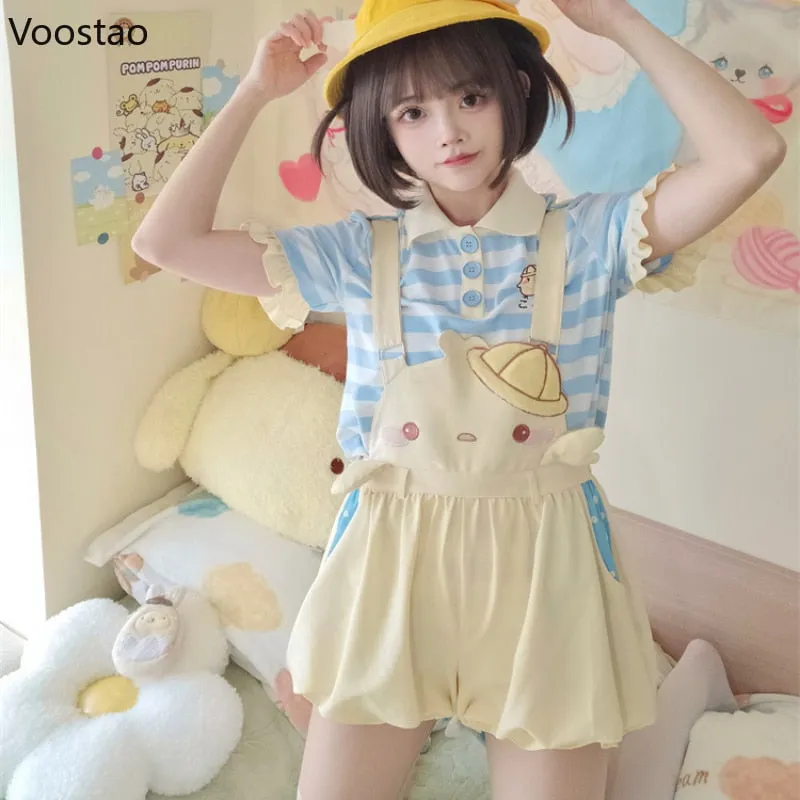 Embroidered Baby Chick Overalls Shorts: Comfy, Short-Length, Playtime-Wear