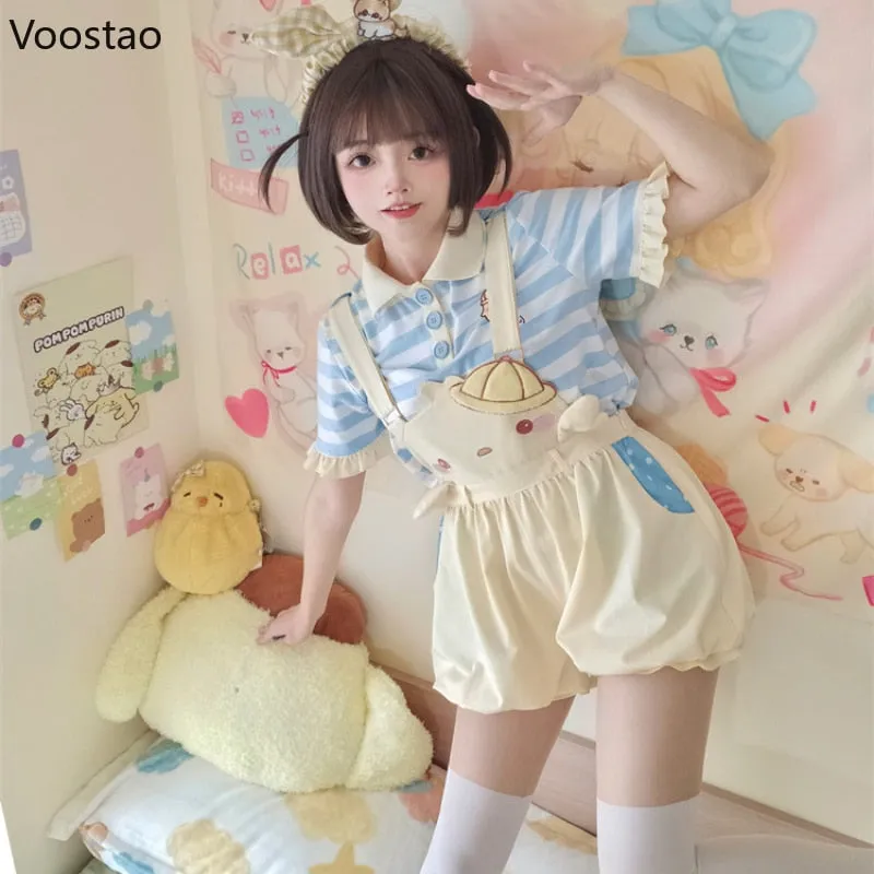 Embroidered Baby Chick Overalls Shorts: Comfy, Short-Length, Playtime-Wear