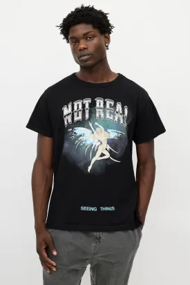Black & Multicolour Not Real T-Shirt