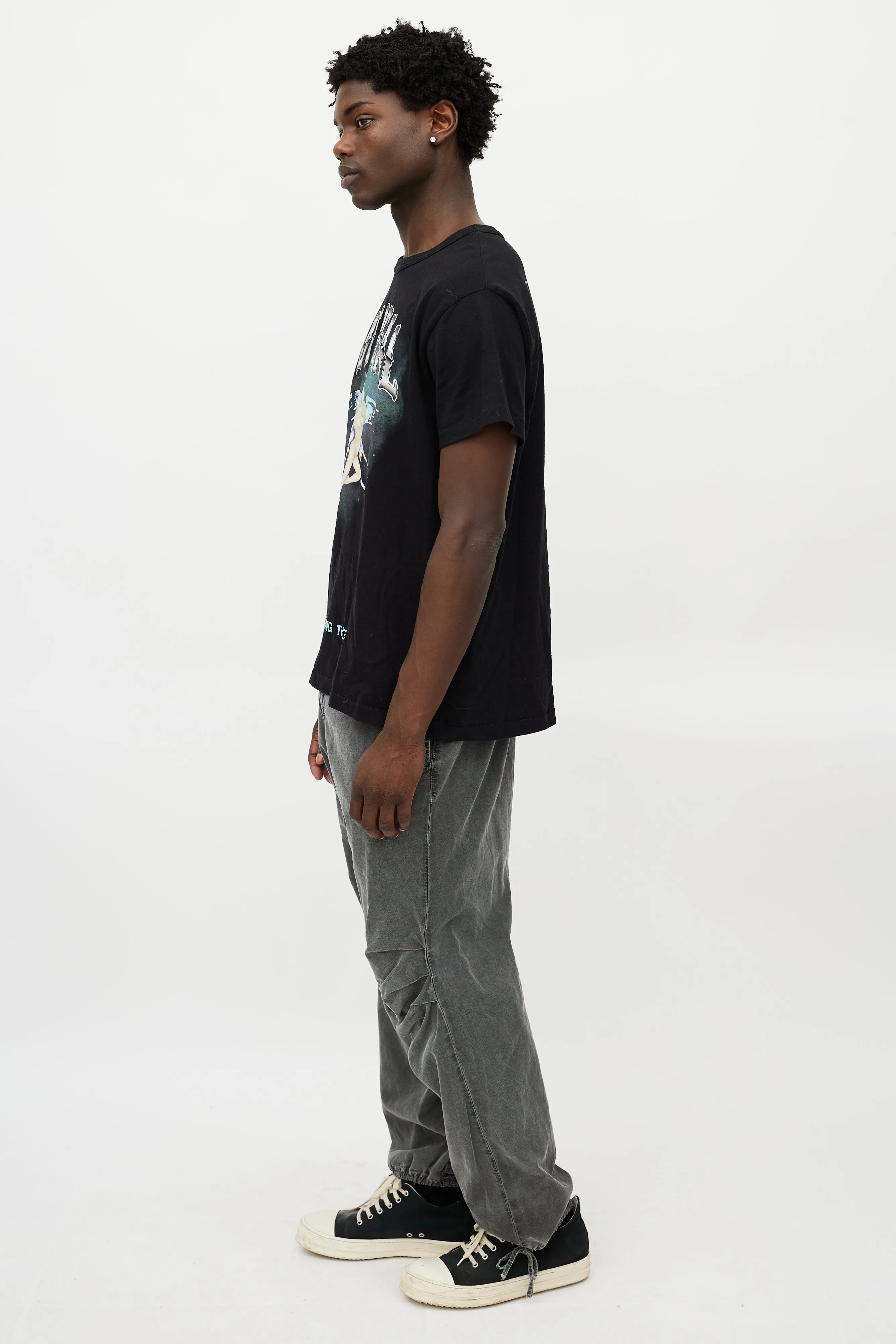 Black & Multicolour Not Real T-Shirt