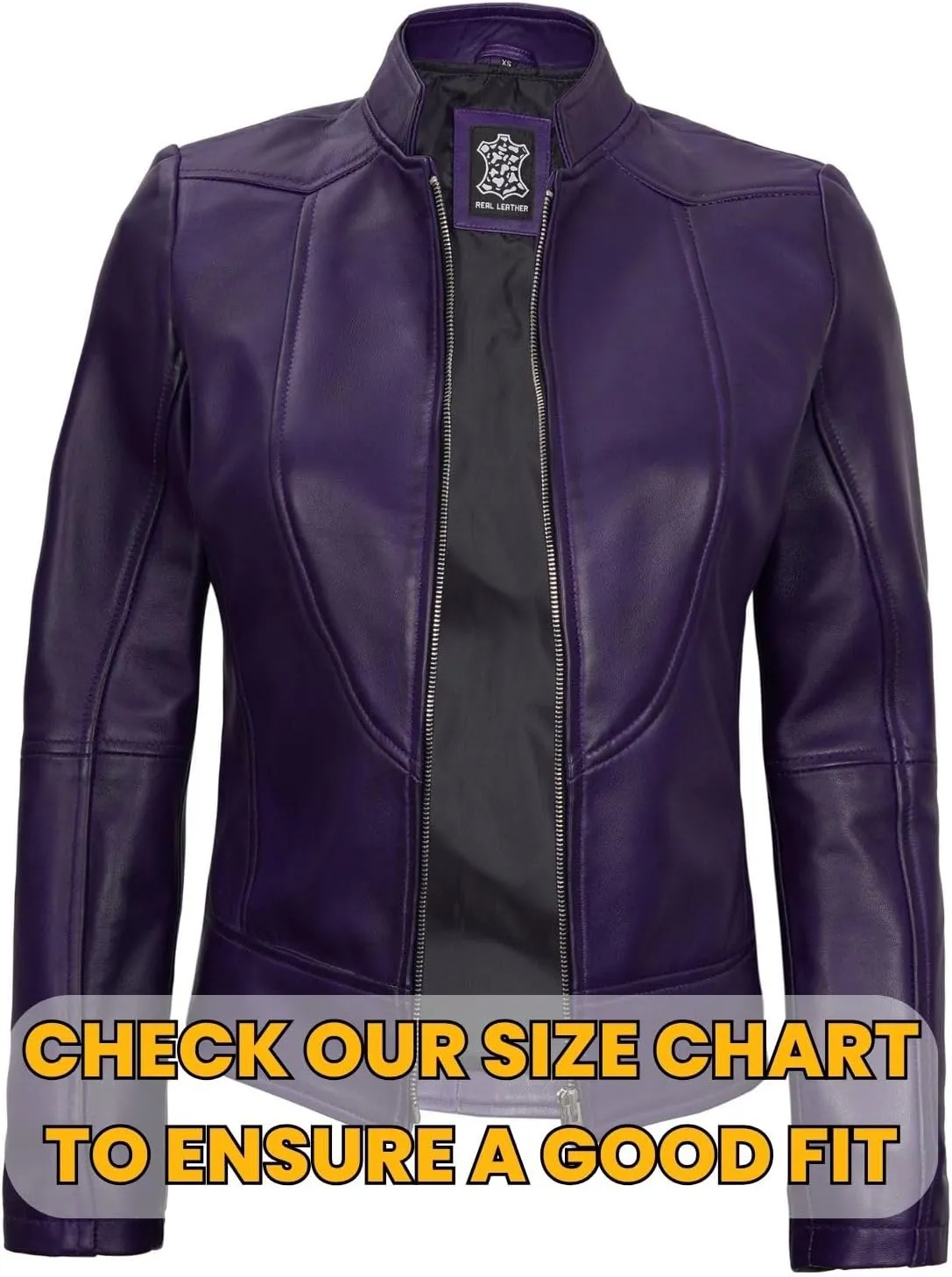 Blingsoul Leather Jacket Women - Cafe Racer Real Lambskin Womens Leather Jacket
