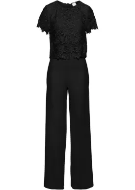Bodyflirt lace jumpsuit, black