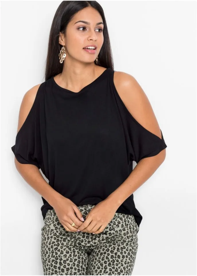 Bodyflirt off-shoulder shirt, black