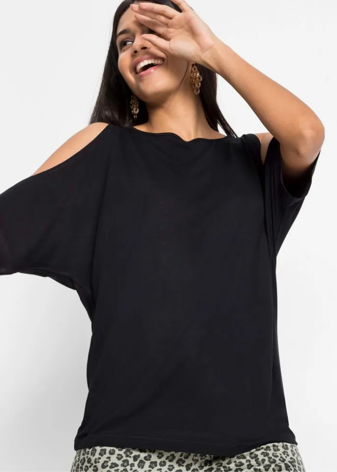 Bodyflirt off-shoulder shirt, black