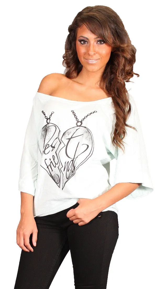 Brokedown Best Friends Kimono Shirt in Mint