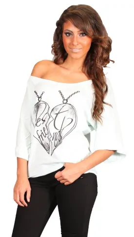 Brokedown Best Friends Kimono Shirt in Mint