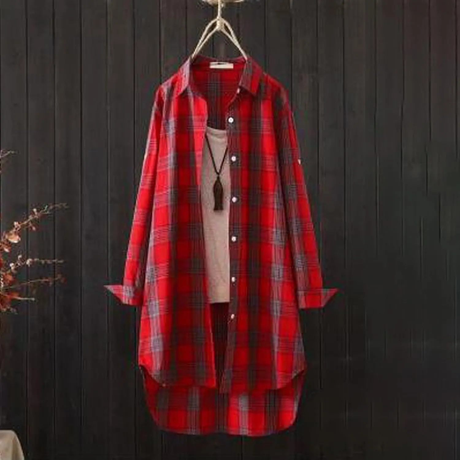 Cardigans for Women 2025 Plus Size Fall Fashion Open Front Roll Up Sleeve Button Down Plaid Shirts Casual Loose Tops