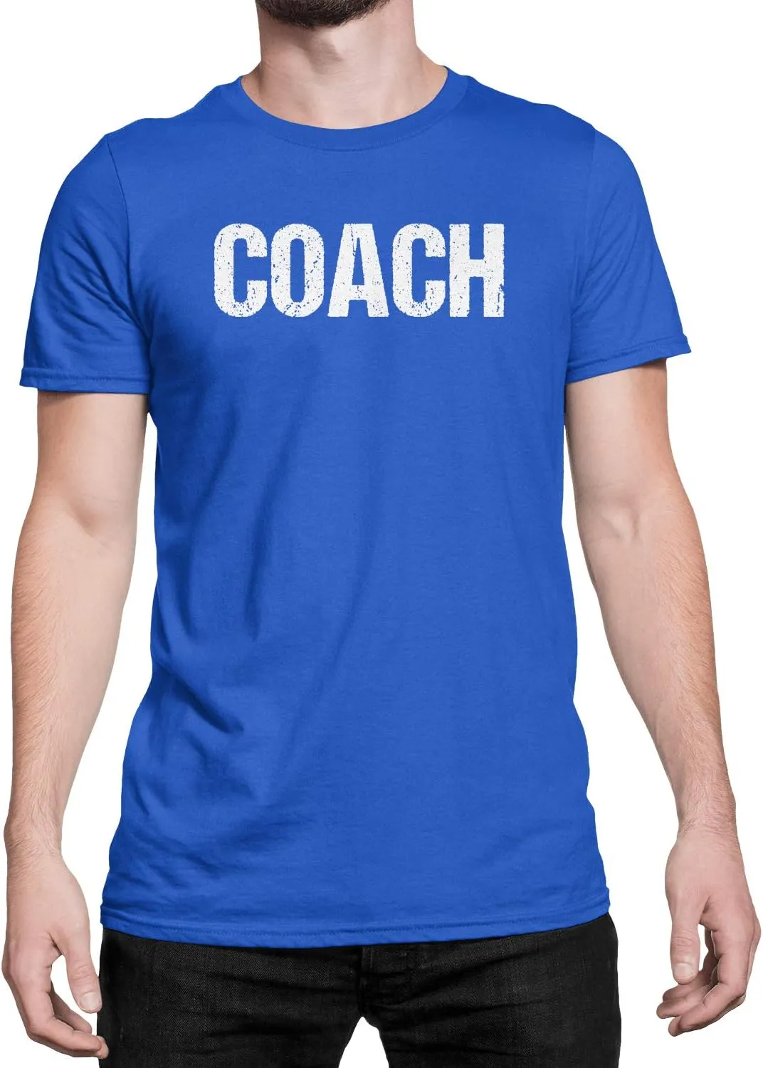 Coach T-Shirt Mens Tee Shirt Sports Team Coaching Screen Printed