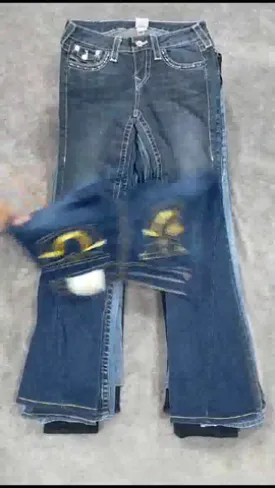 CR558 Chance Deal! Ladies Flared and Skinny True Religion Jeans (Quantity: 1)