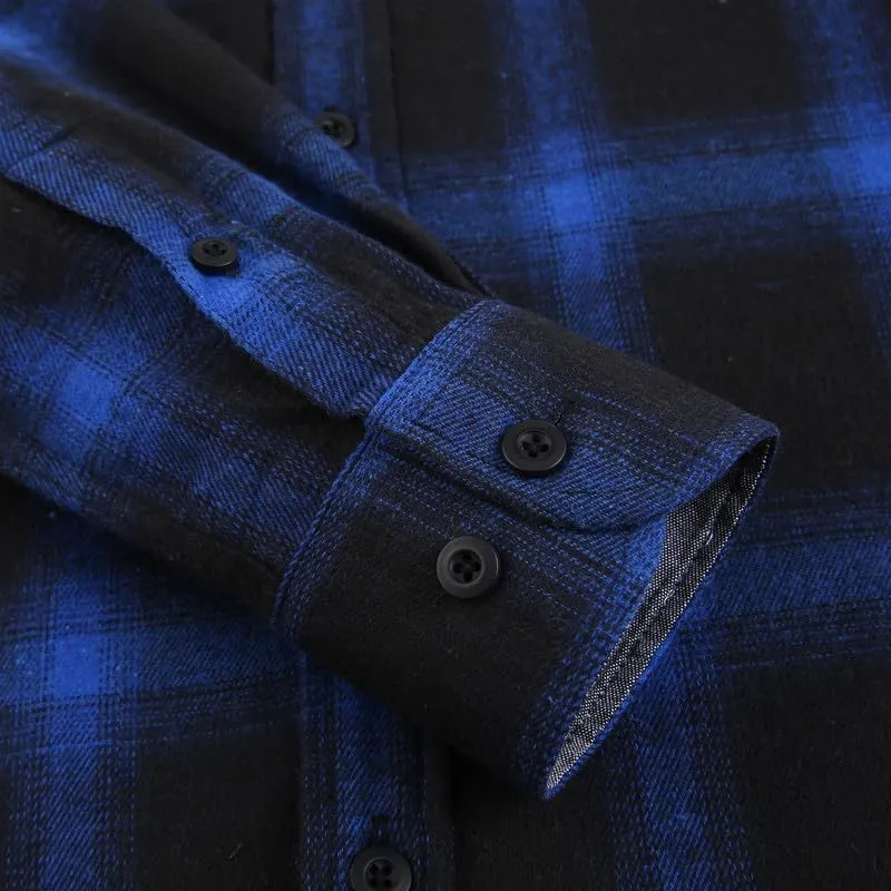 Damipow Premium Mens Flannel Shirt Long Sleeve Button Down Plaid Flannel Shirt