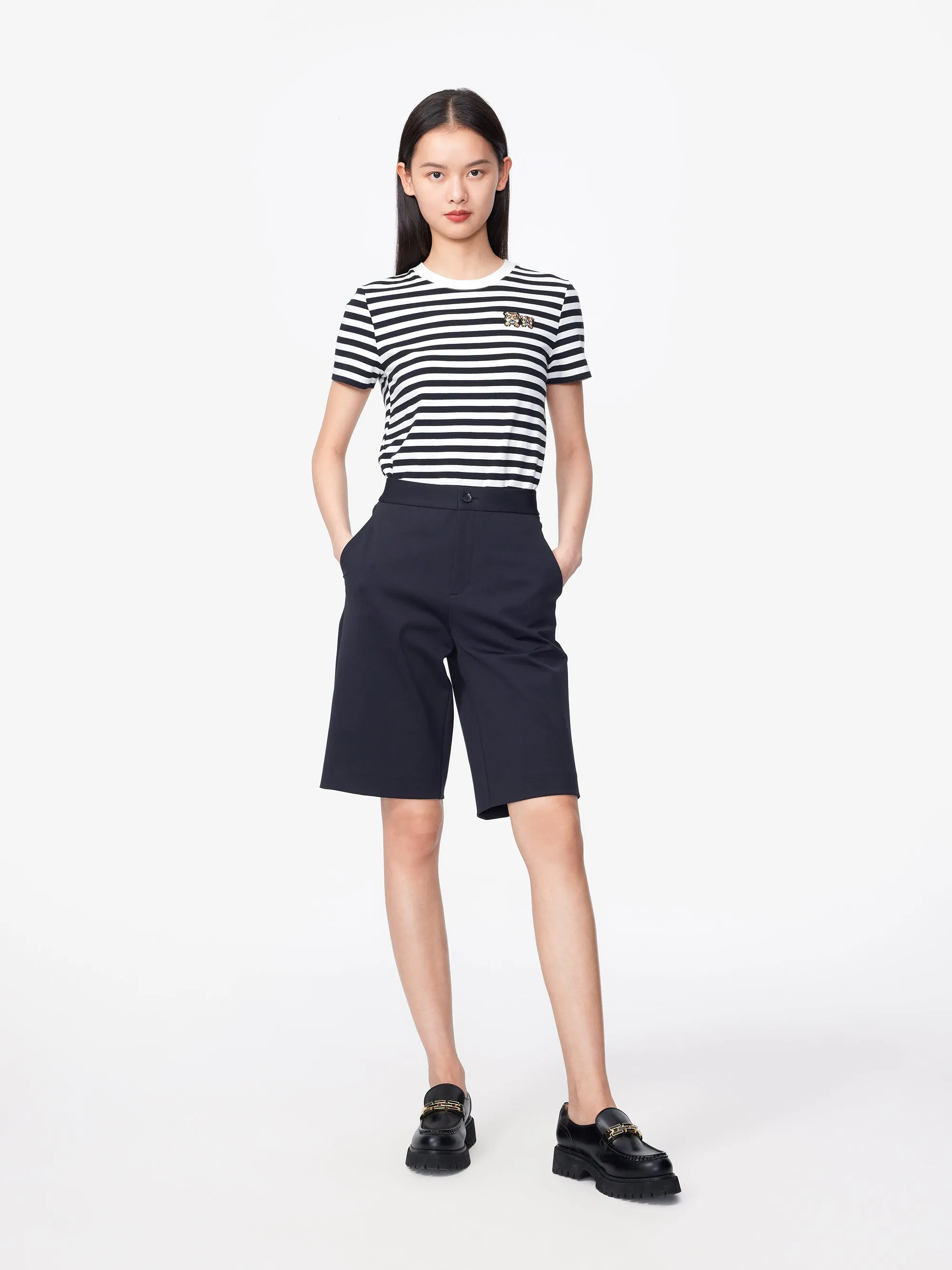 EP YAYING Black Bermudas Shorts