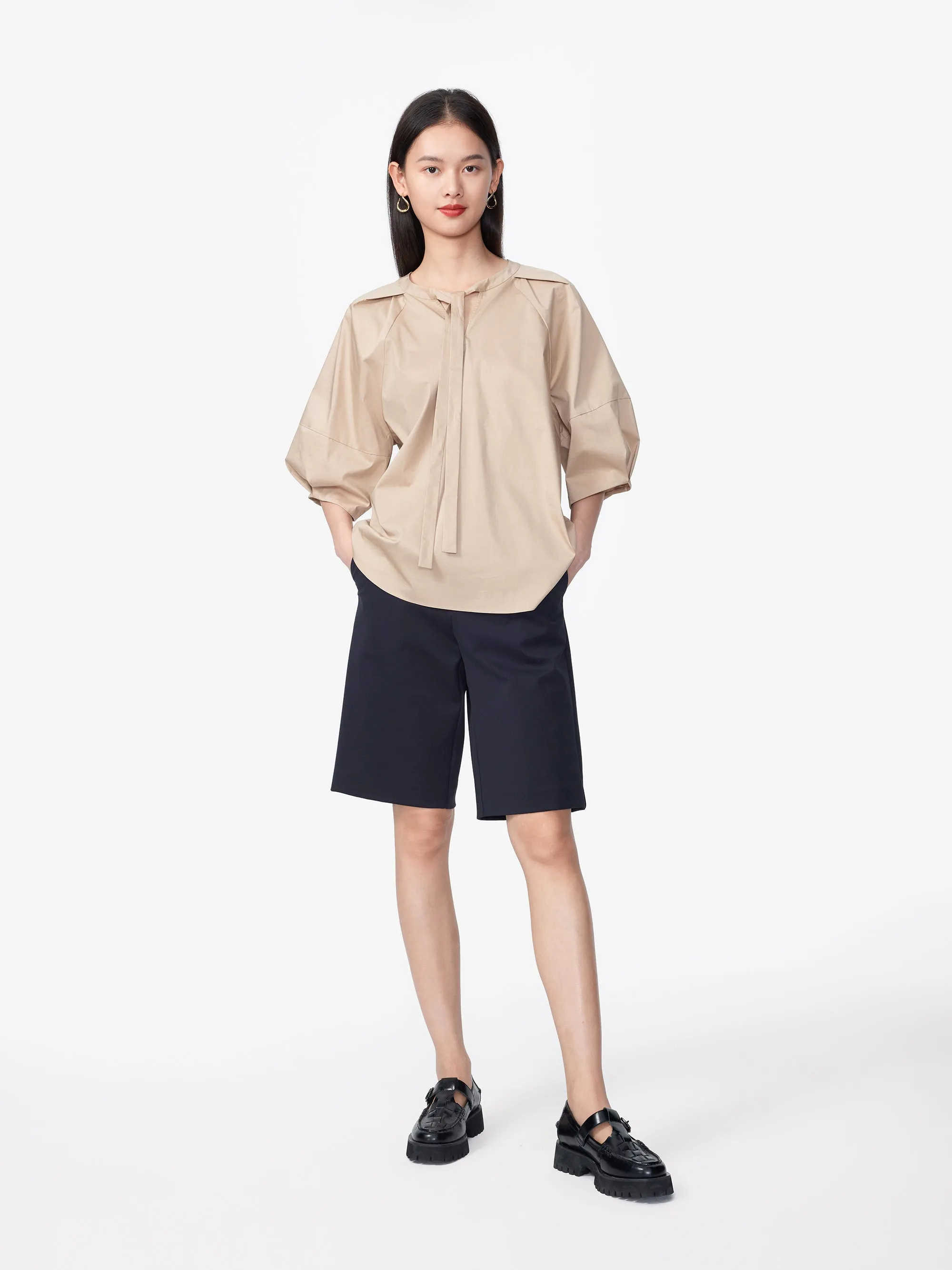 EP YAYING Black Bermudas Shorts