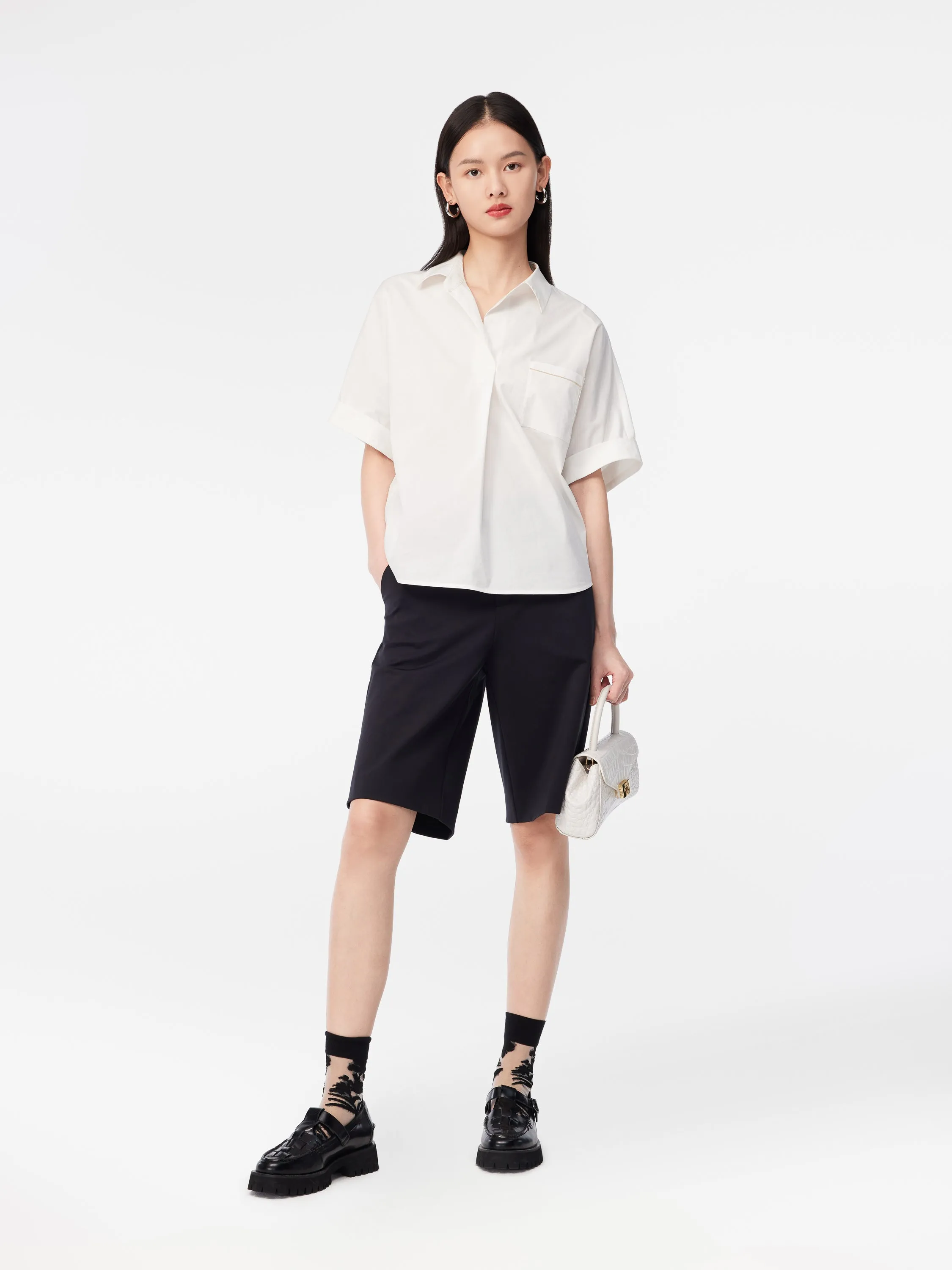 EP YAYING Black Bermudas Shorts