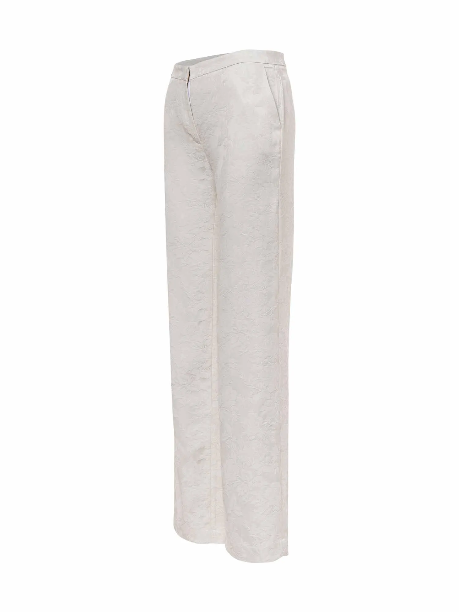 Fluid Floral Jacquard Pants