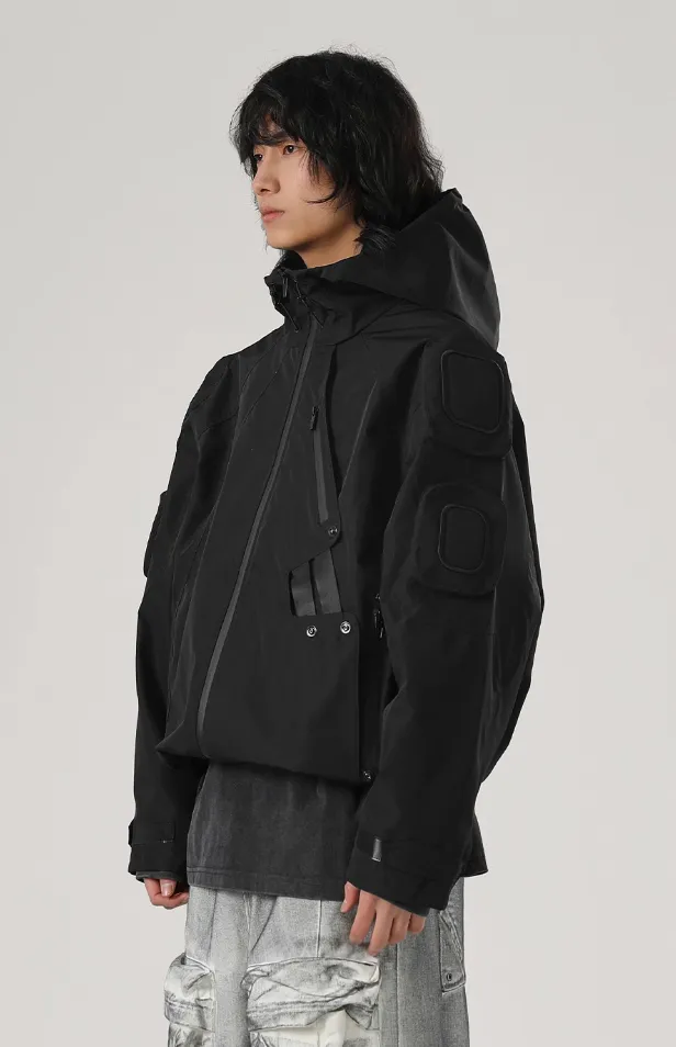 Functional Wind Multi Pocket Hooded Rushing Jacket