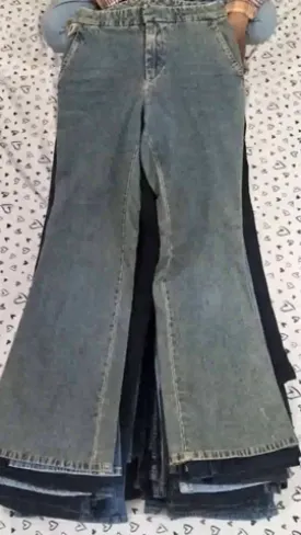 HD Y2K Ladies Flared Jeans - 60 Pcs