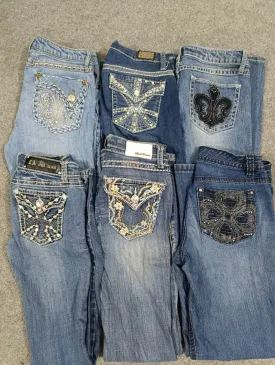 HD138 Ladies Premium Y2K Flared Jeans - 14 pcs