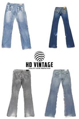 HD313 Ladies Y2K True Religion Flared Jeans - 11 pcs