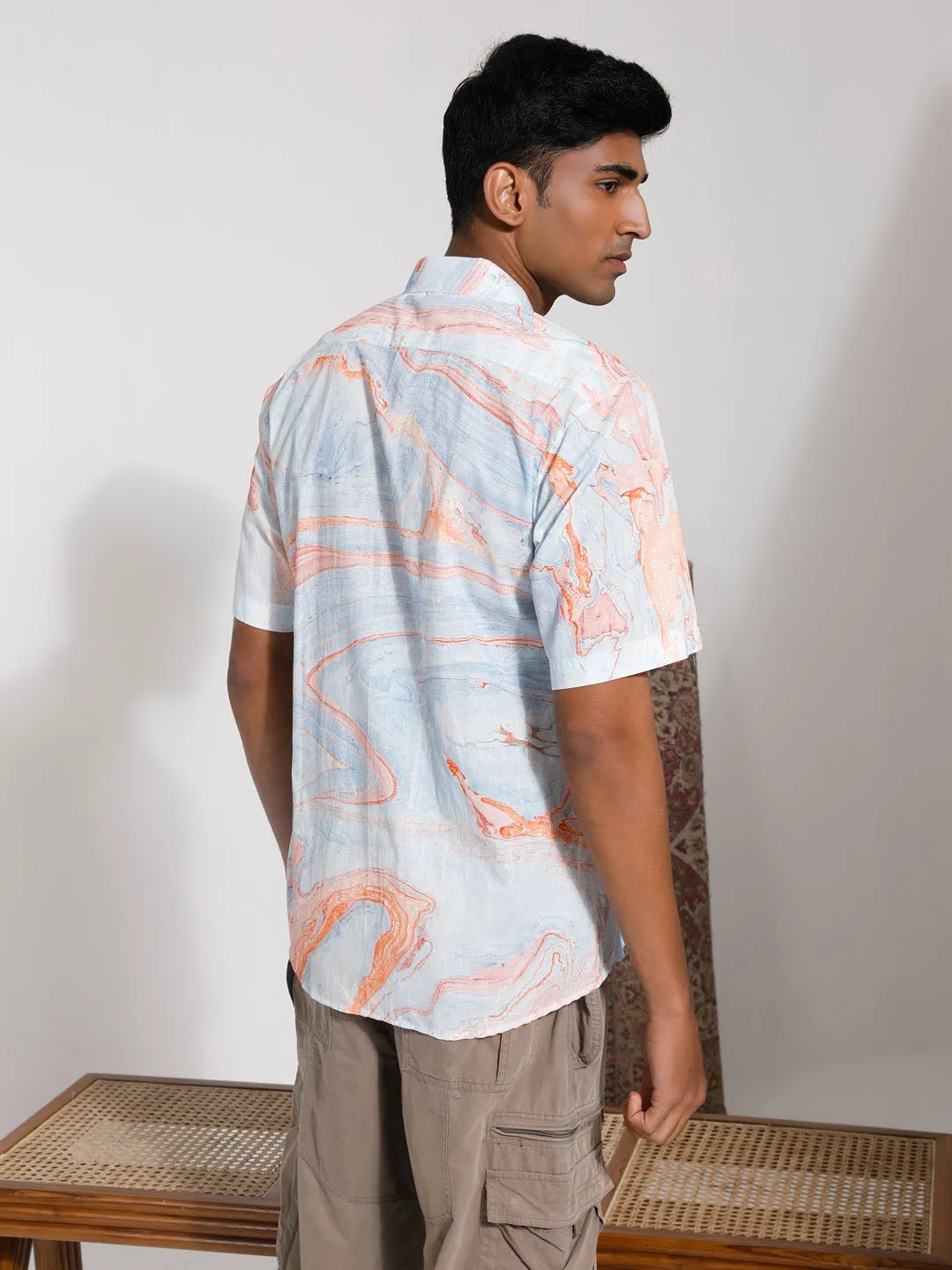 Jashvi Men's MultiColour Cotton Ethnic Shirt