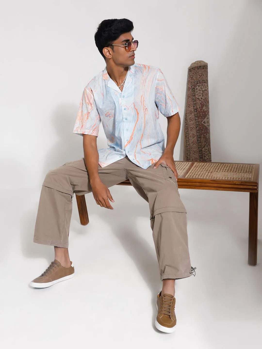 Jashvi Men's MultiColour Cotton Ethnic Shirt