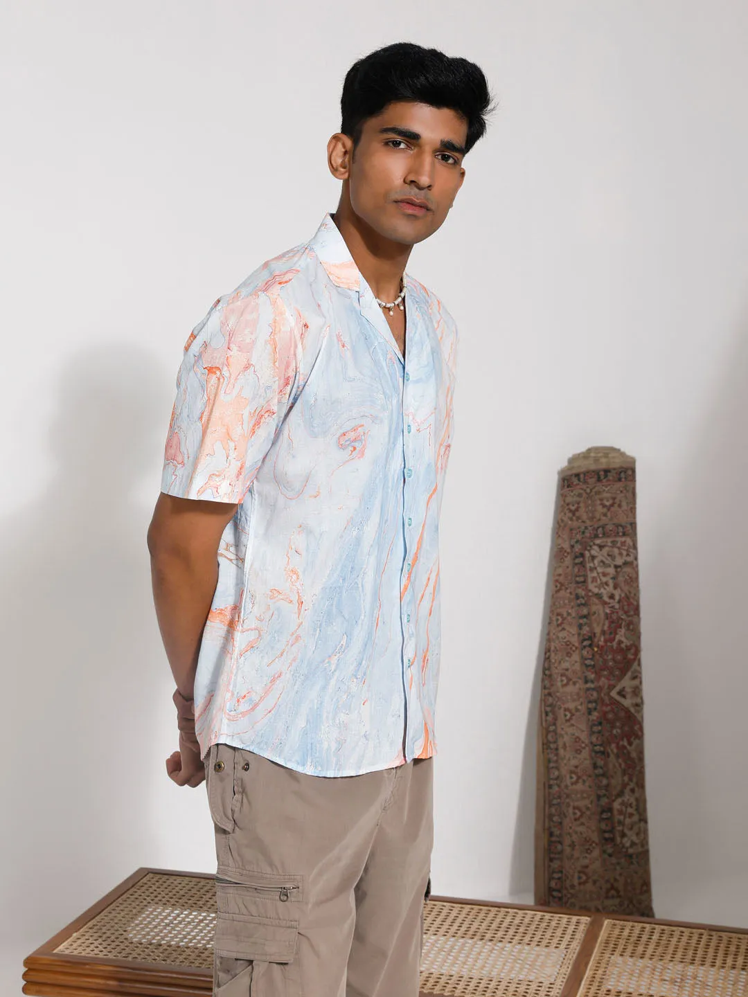 Jashvi Men's MultiColour Cotton Ethnic Shirt