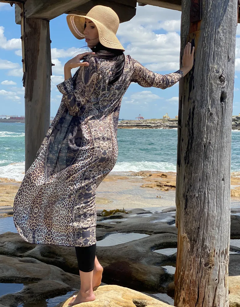 Leopard Beaded Cardigan