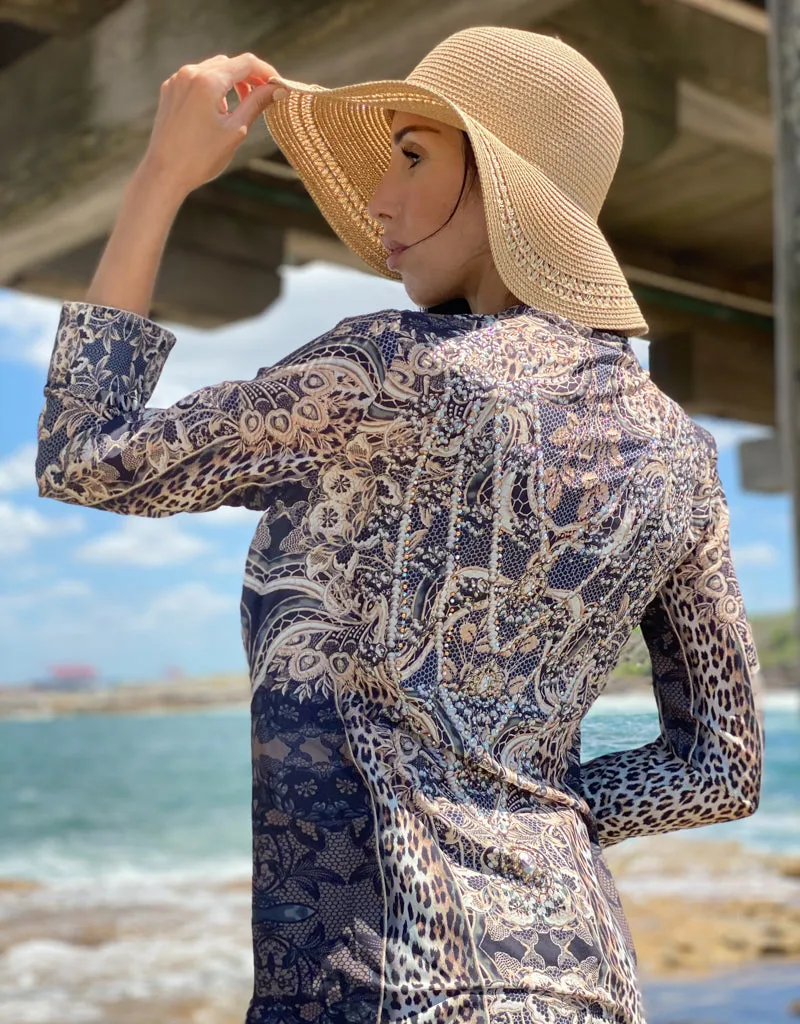 Leopard Beaded Cardigan