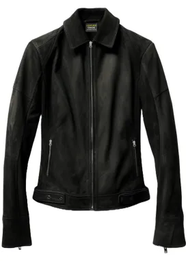 Men Black Suede Leather Jacket - Suede Black Jacket