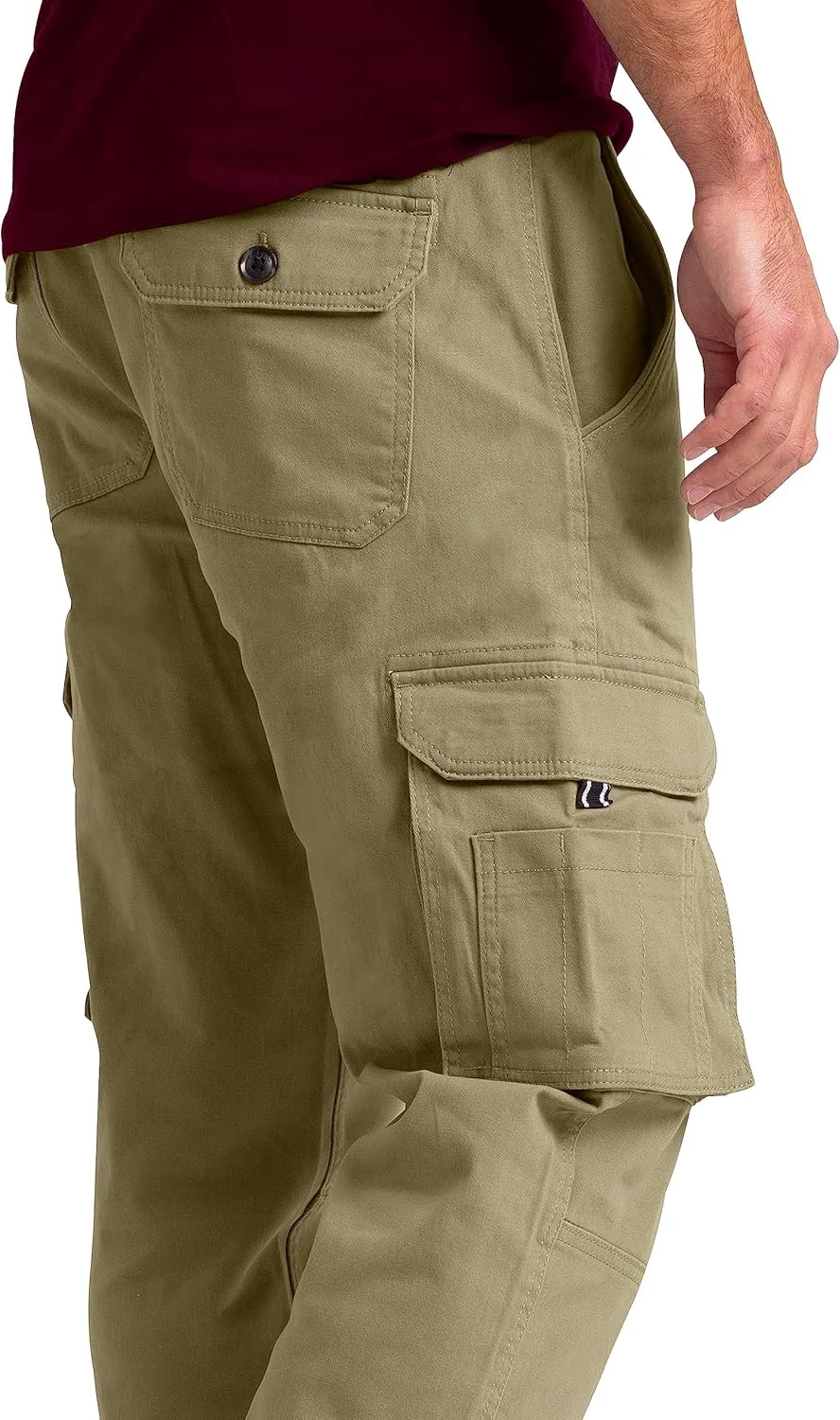 Mens Cargo Pants Stretch Flex Heavy Duty 12 Pockets Outdoor Hiking Security Relaxed Fit Wild Work Utility Pants