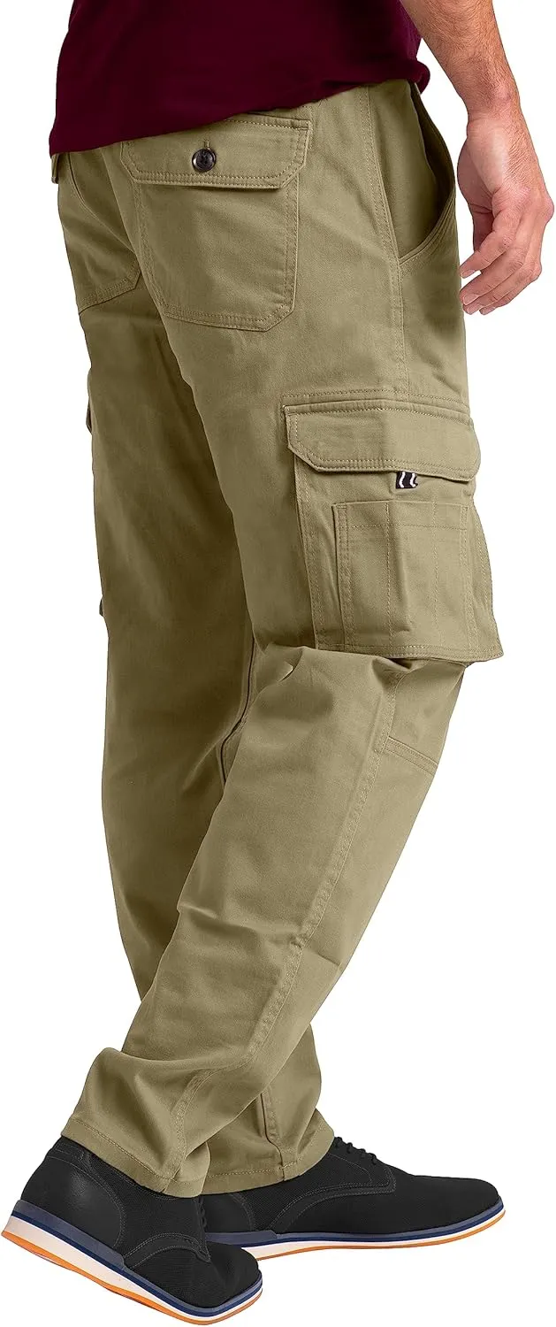 Mens Cargo Pants Stretch Flex Heavy Duty 12 Pockets Outdoor Hiking Security Relaxed Fit Wild Work Utility Pants