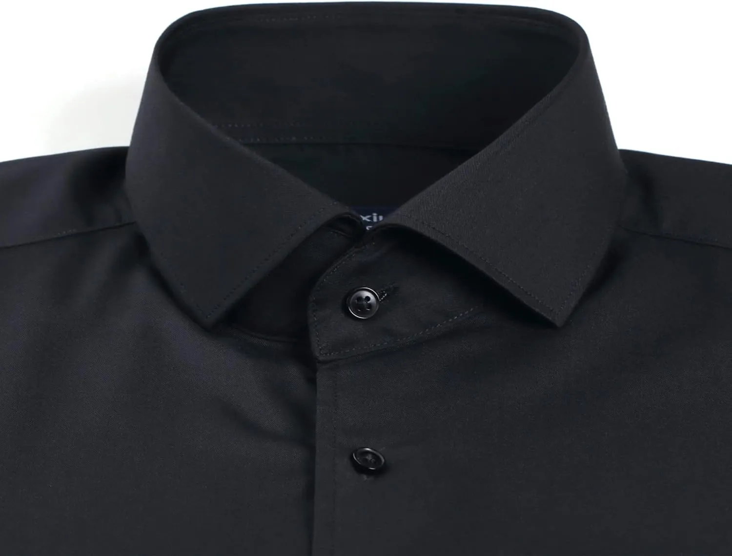 Men's Dress Shirt Stretch Formal Shirt Business Casual Cutaway Collar Long Sleeve Convertible Cuffs Solid