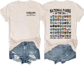 National Parks of The USA Shirt Outdoor Adventure T-Shirt Nature Hiking Camping T-Shirt