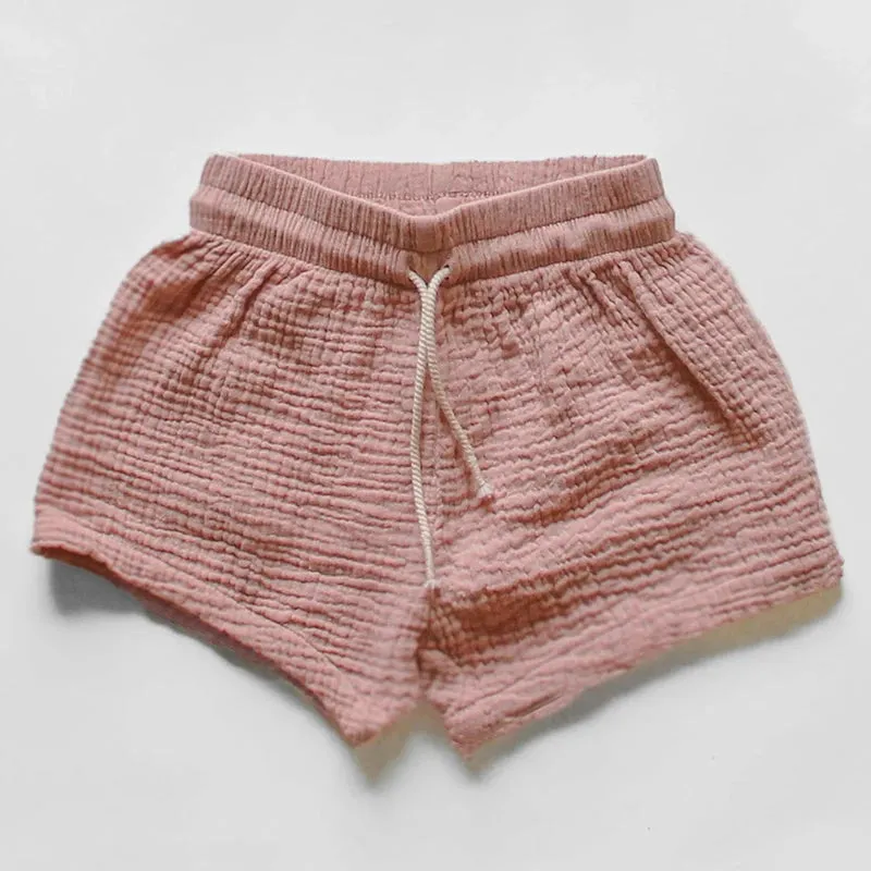 Organic Cotton Muslin Loose Shorts