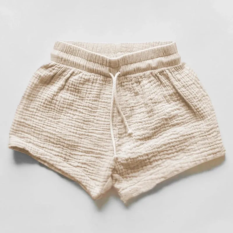 Organic Cotton Muslin Loose Shorts