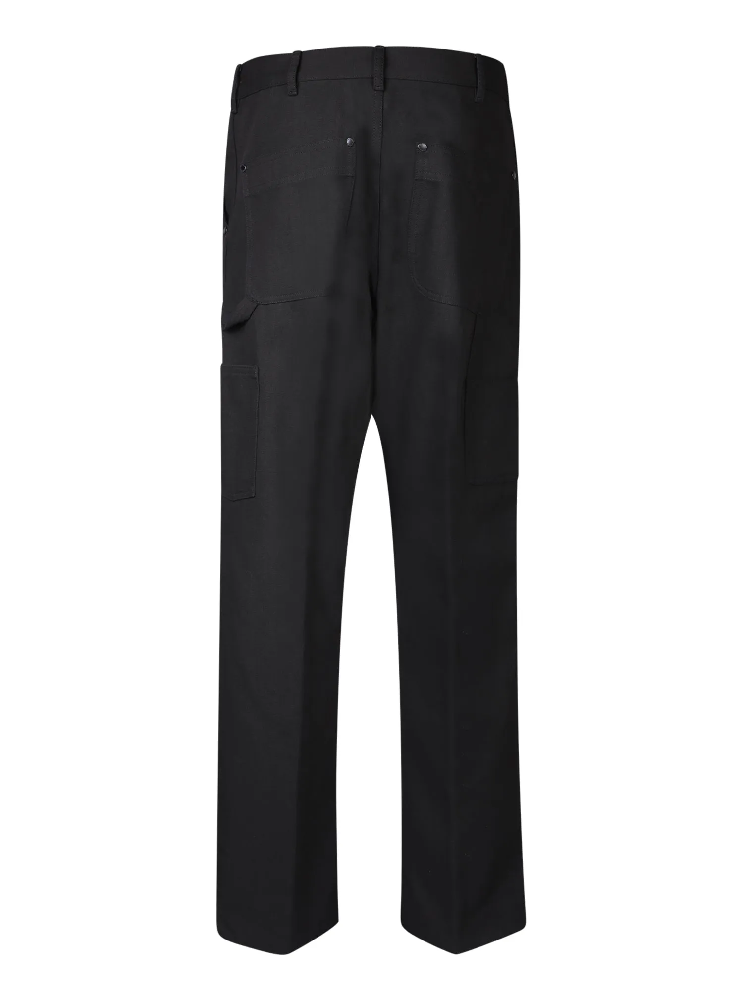 Straight black trousers