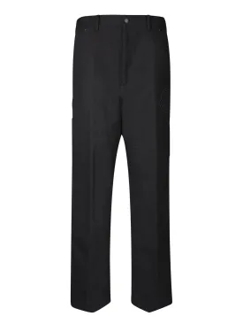 Straight black trousers