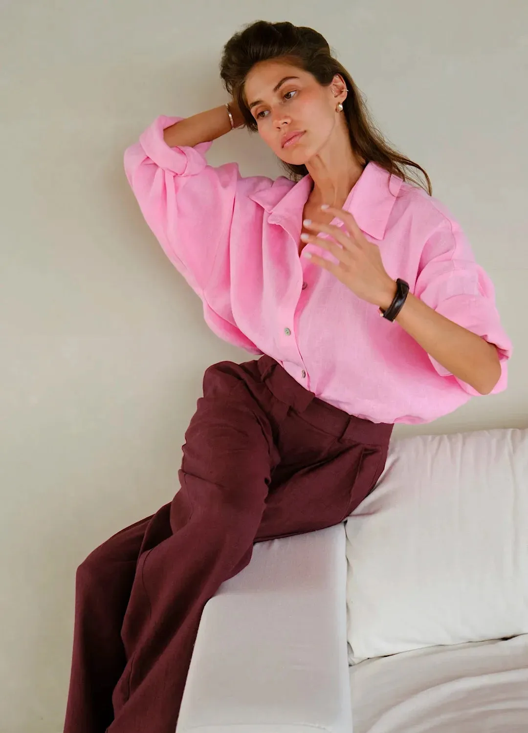 Sure, here is the optimized title for the e-commerce product in English with modifiers: Tate Comfortable Relaxed Fit Cotton Linen Pants