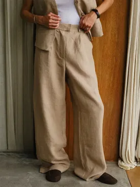 Sure, here is the optimized title for the e-commerce product in English with modifiers: Tate Comfortable Relaxed Fit Cotton Linen Pants