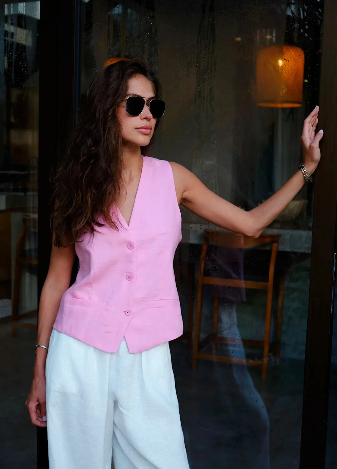 Sure, here is the optimized title for the e-commerce product in English with modifiers: Tate Comfortable Relaxed Fit Cotton Linen Pants