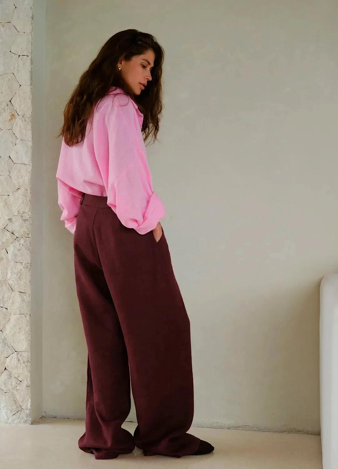 Sure, here is the optimized title for the e-commerce product in English with modifiers: Tate Comfortable Relaxed Fit Cotton Linen Pants