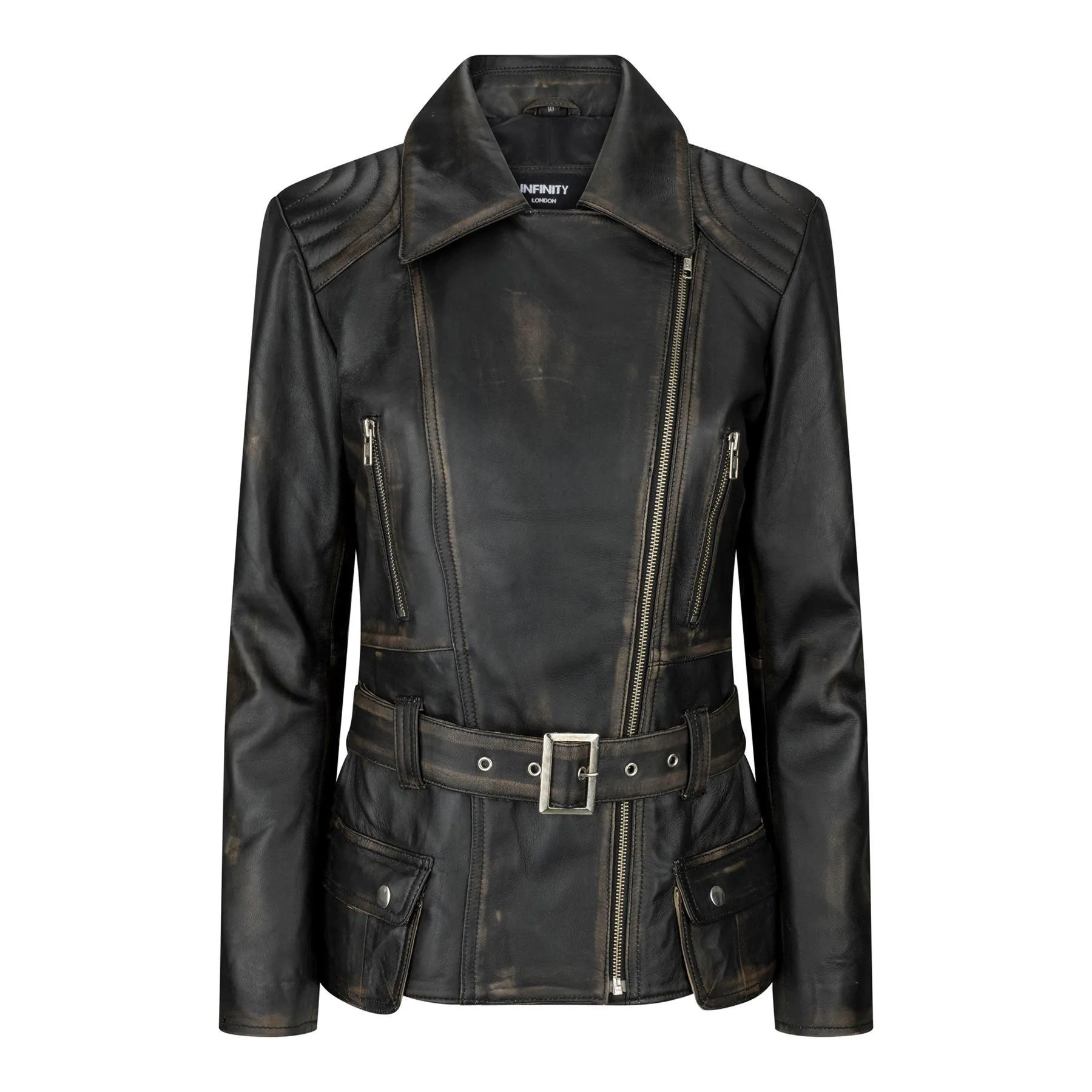 Trench Ladies Tan Black Teal Green Mid Length Designer Real Leather Jacket