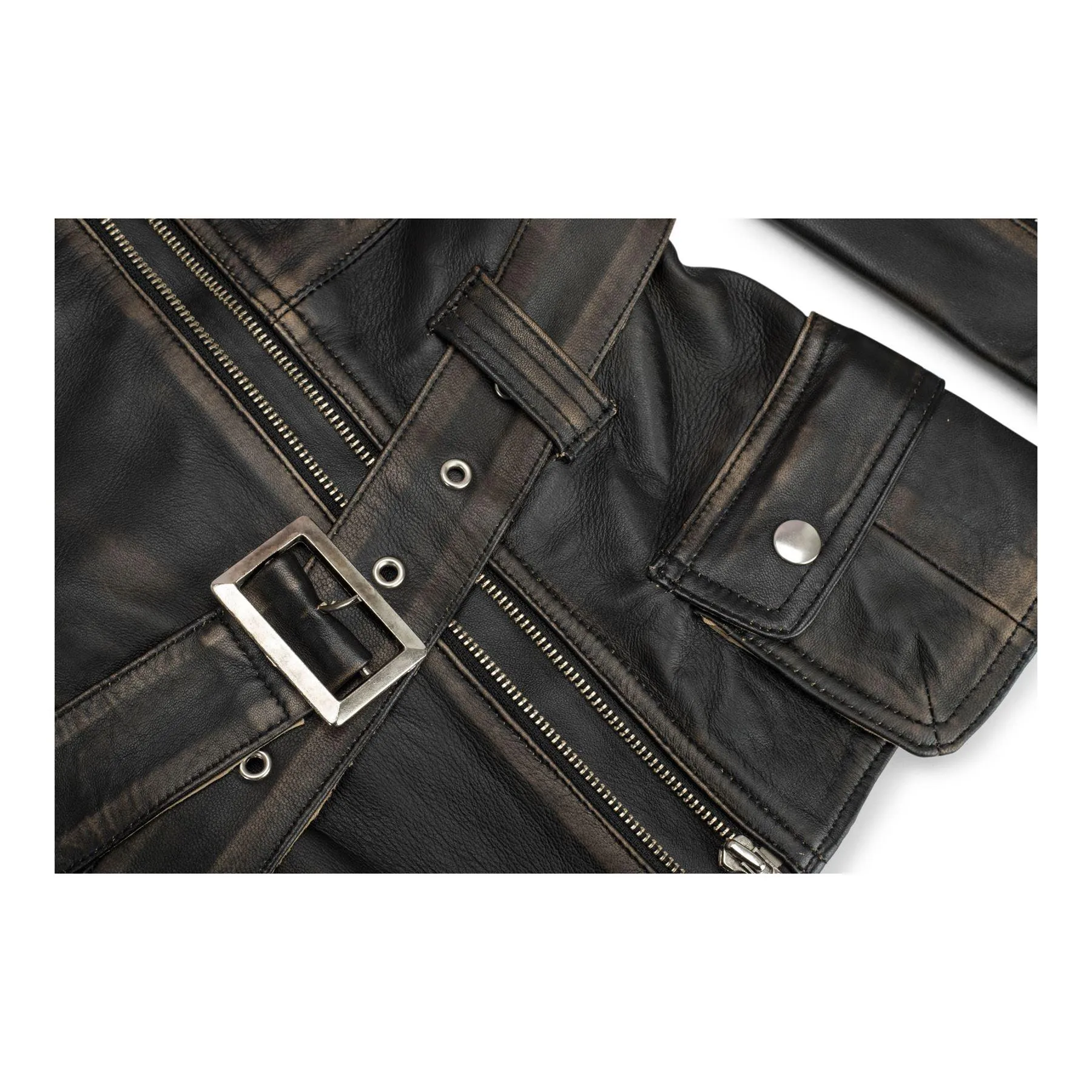Trench Ladies Tan Black Teal Green Mid Length Designer Real Leather Jacket