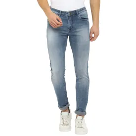 Turtle Men Light Blue Narrow Fit Fade Jeans