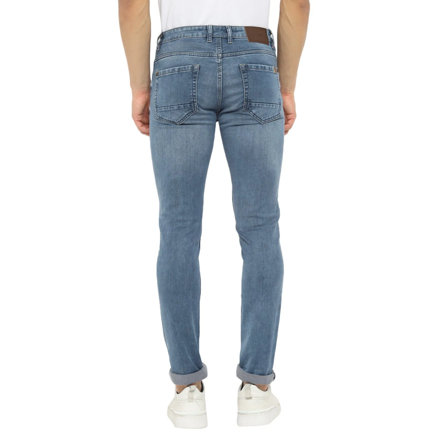 Turtle Men Light Blue Narrow Fit Fade Jeans