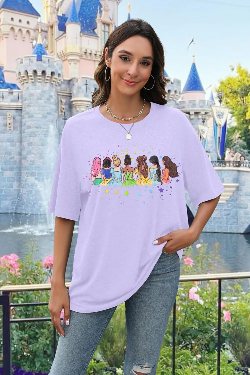 UNIQUEONE Magical Shirt for Women: Magic Kingdom Tshirt Princess Shirt Family Vacation Trip Tee